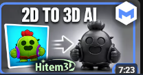 Drawing transformed into a 3D model